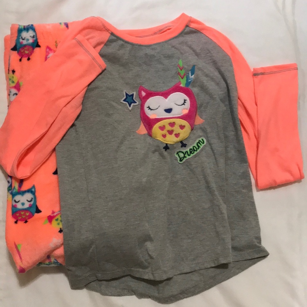 Girl’s Night Owl Flame-Resistant Pajama Set